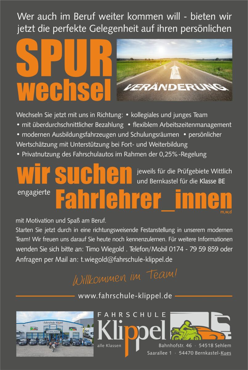 Fahrlehrer gesucht